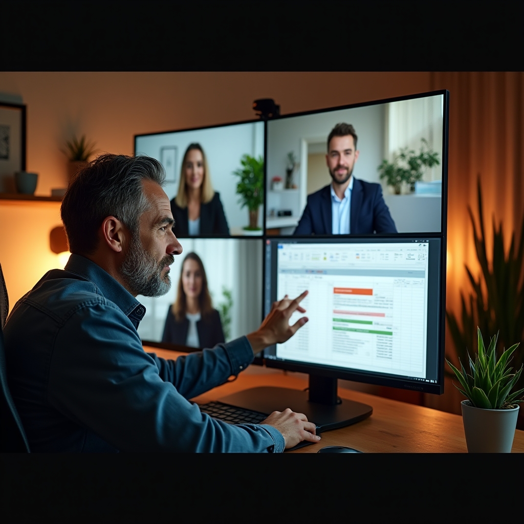 Online skupinová práca na finančnom pláne počas webinára